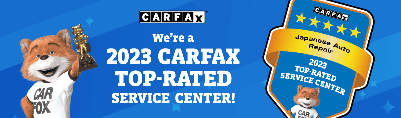 CarFax 2023 Top-Rated Service Center Banner and Badge