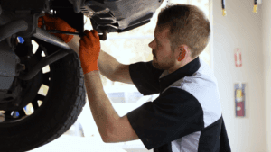 Japanese Auto Repair Tech at Work