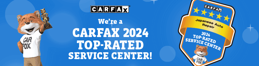 banner of 5 star rated service center by carfax