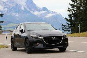 mazda, mazda 3, automobile, vehicle, dare, nature, mountains, mountain road