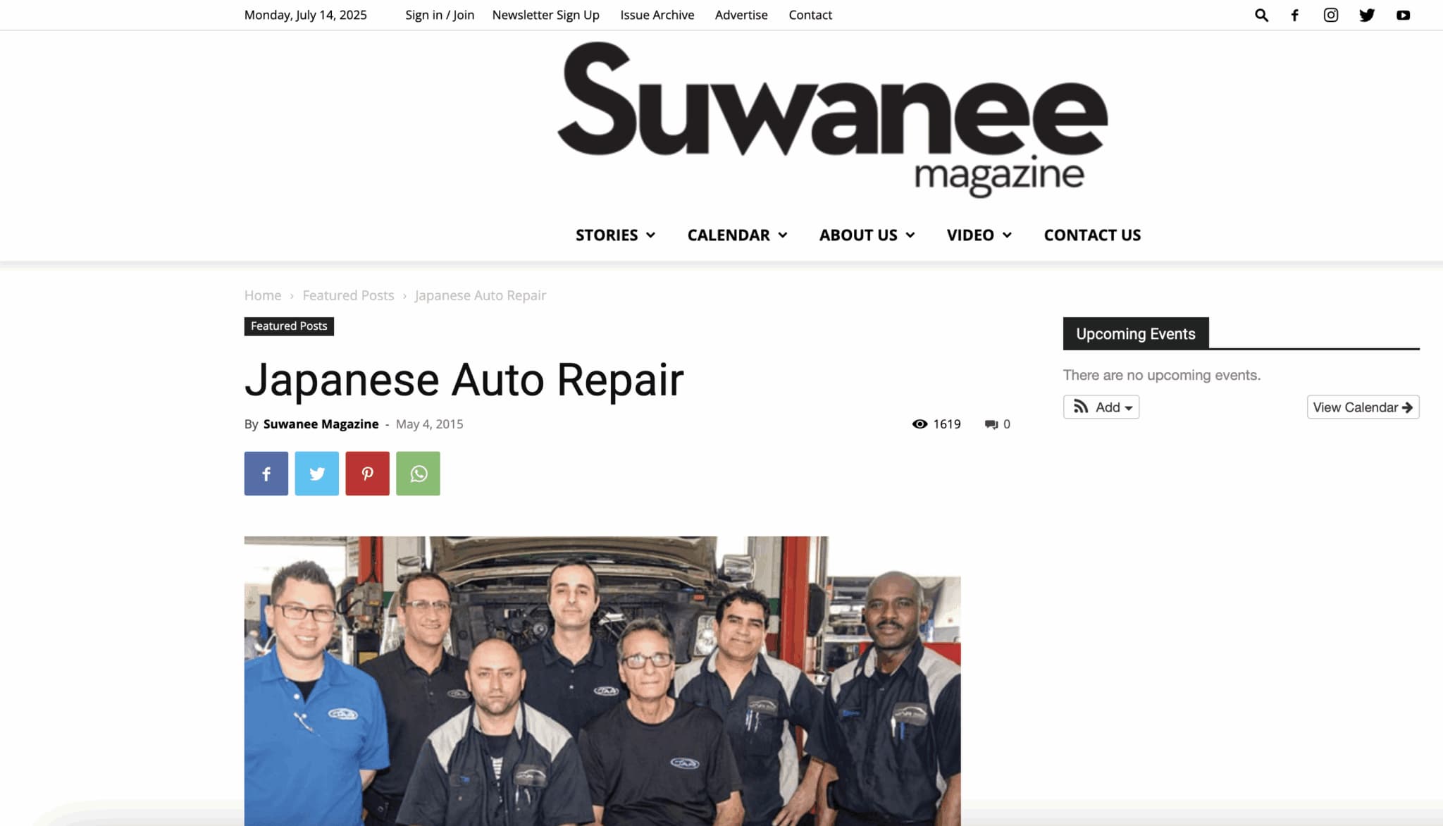 Suwanee Magazine Feature - Japanese Auto Repair