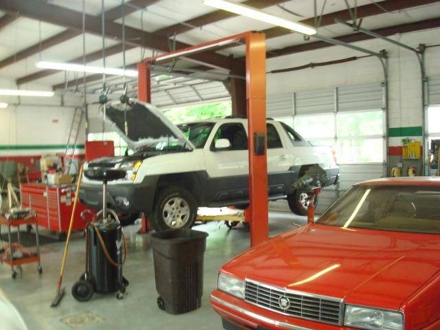 Lifted Vehicle in Shop