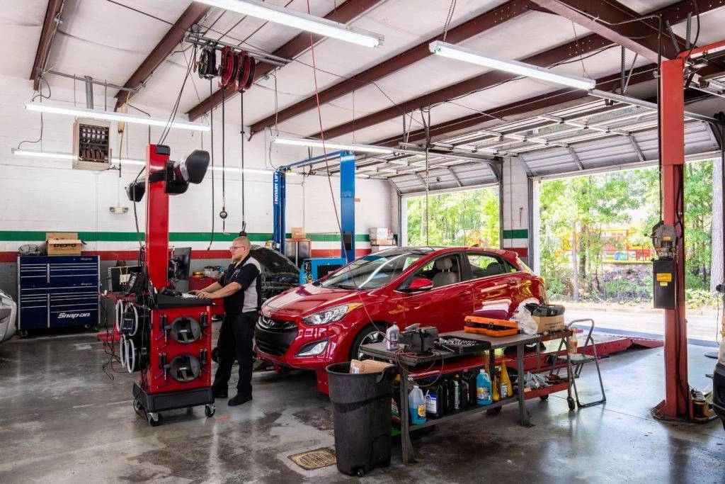 Close up On Car in Shop