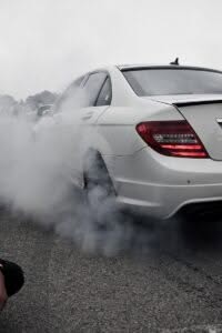 white smoke from a vehicle